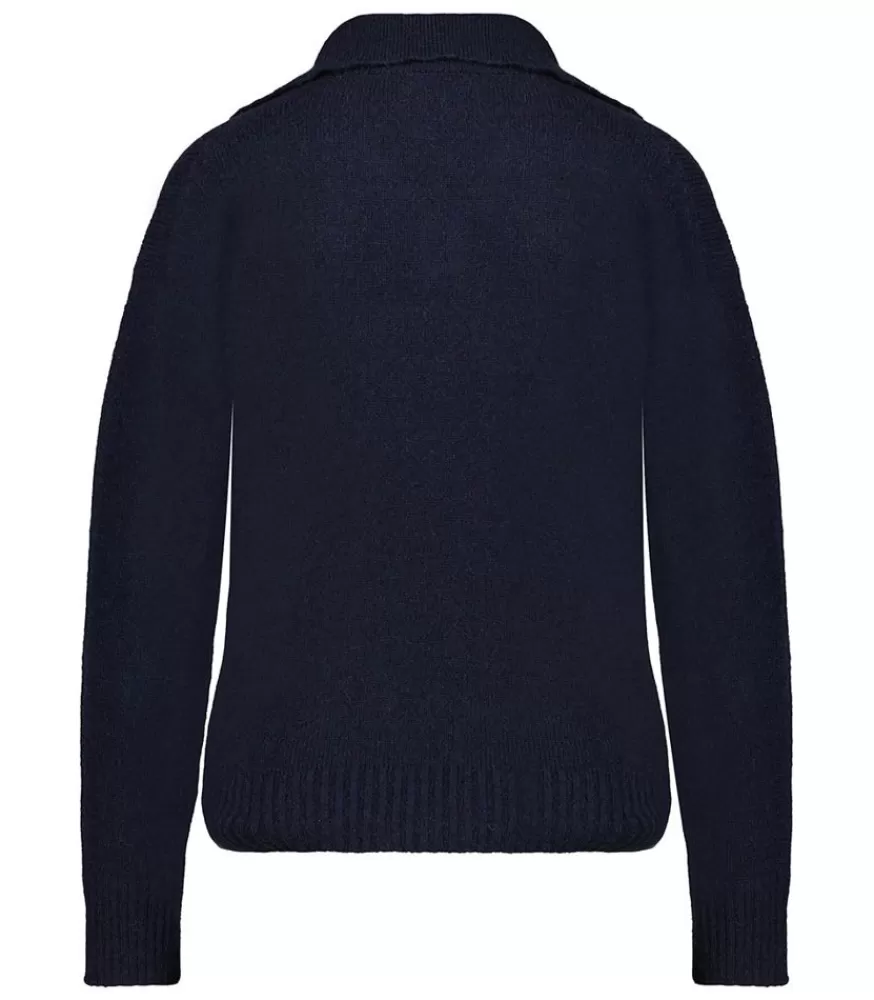 Femme Roberto Collina Pull Avec Poches Navy