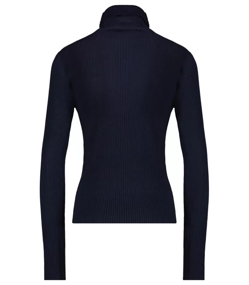 Femme Roberto Collina Pull Col Roule Dolcevita Navy