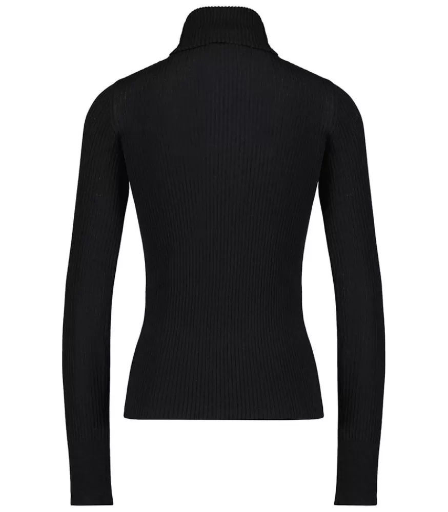 Femme Roberto Collina Pull Col Roule Dolcevita Nero