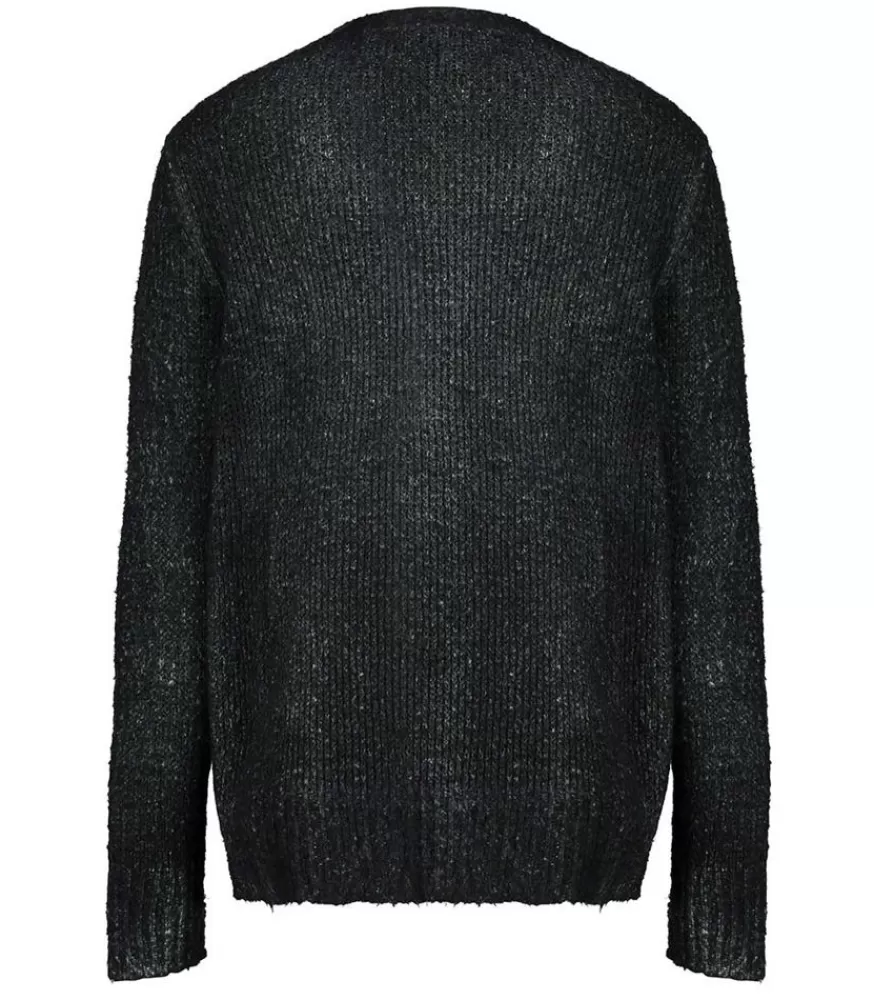 Femme Avant Toi Pull En Maille Col V Nero