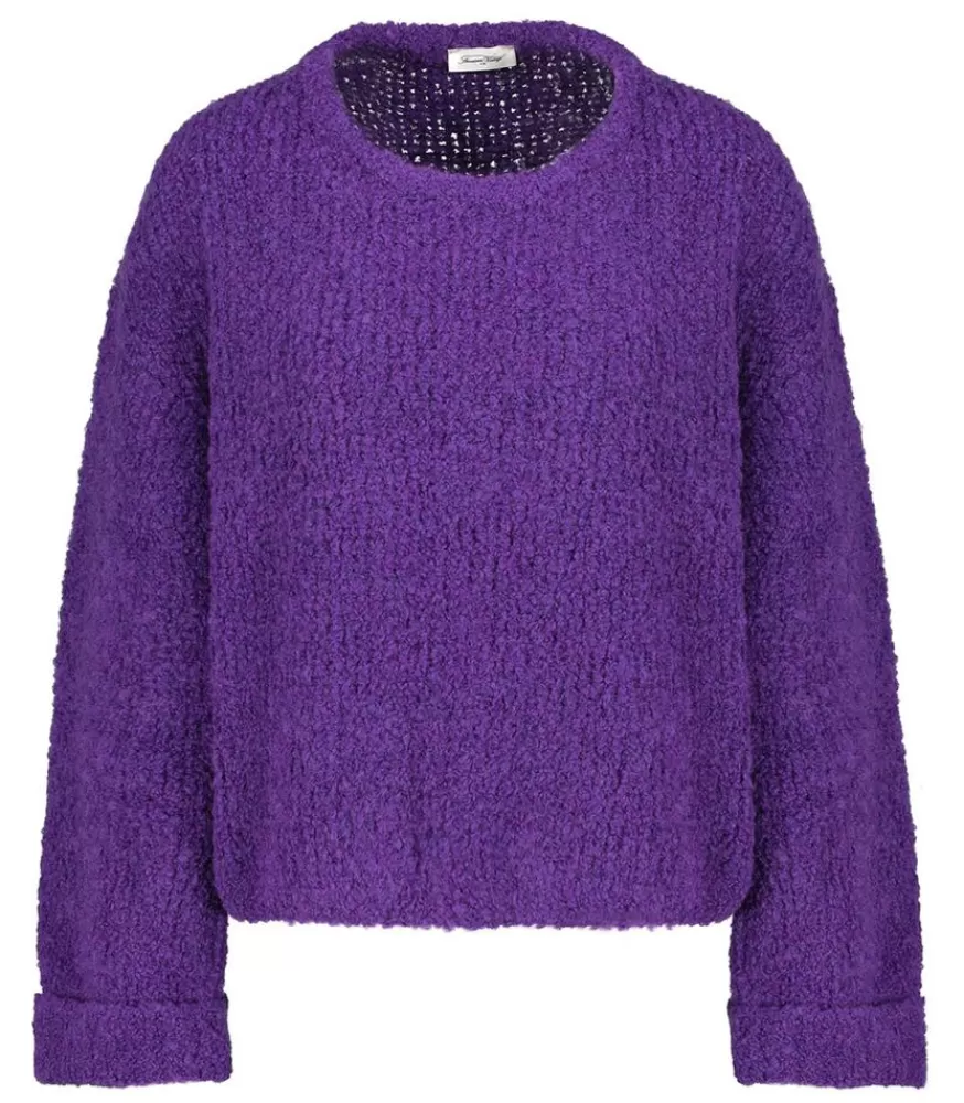 Femme American Vintage Pull Zolly Aubergine Chine