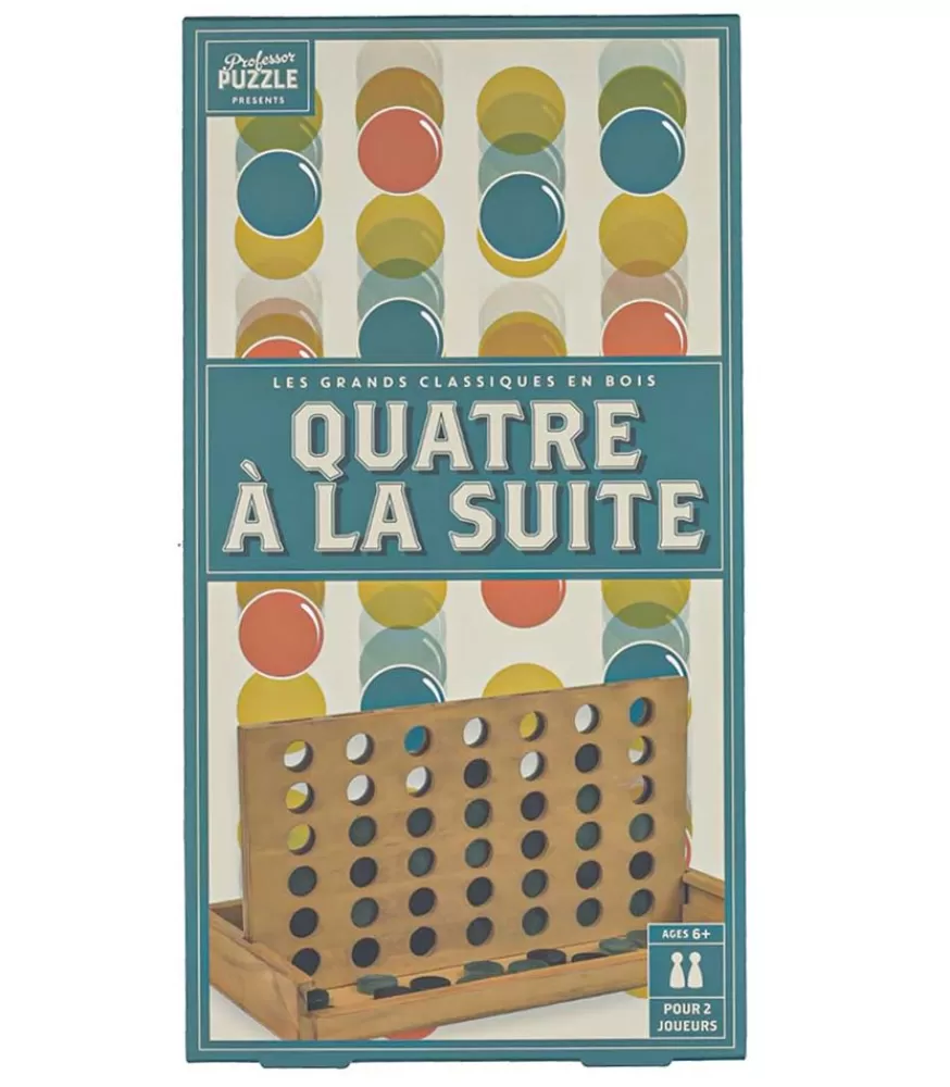 Wilson Jeux Quatre A La Suite En Bois Professor Puzzle