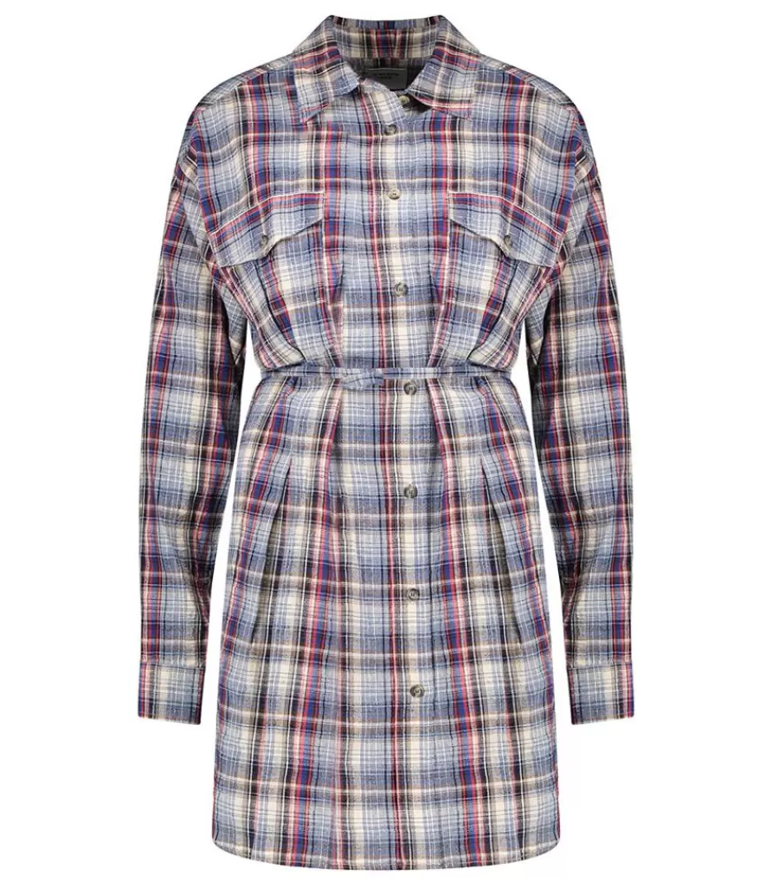 Femme Marant Étoile Robe A Carreaux Liliane Bleu