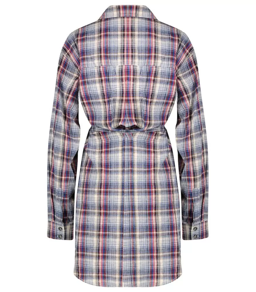 Femme Marant Étoile Robe A Carreaux Liliane Bleu