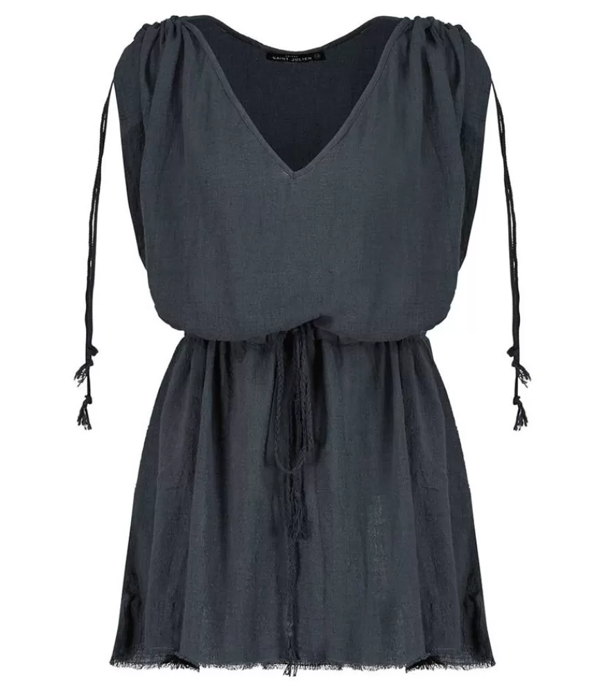 Femme Maison Saint Julien Robe Courte Alexandrie Bleu Nuit