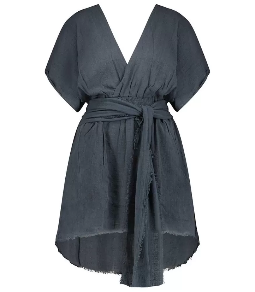 Femme Maison Saint Julien Robe Courte Empire Bleu Marine