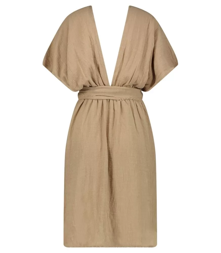 Femme Maison Saint Julien Robe Courte Empire Caffe Latte