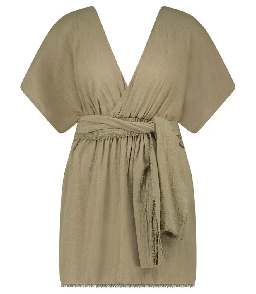 Femme Maison Saint Julien Robe Courte Empire Khaki