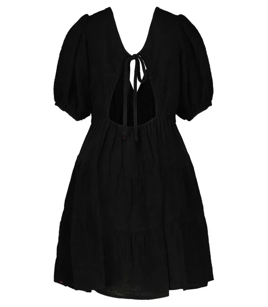 Femme Xirena Robe En Gaze De Coton Nissa Black