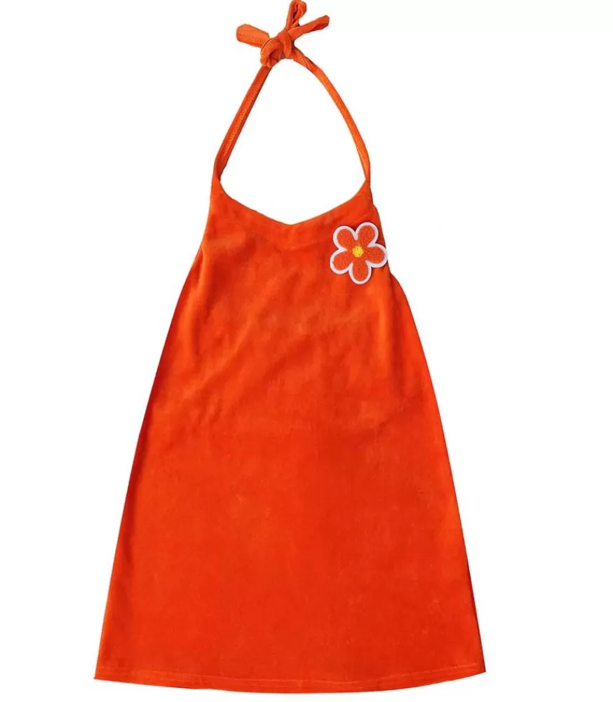 Femme Ma petite plage Robe Enfant Patti Tangerine & Fleur