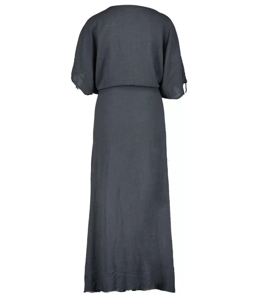 Femme Maison Saint Julien Robe Longue Alexandrie Bleu Nuit