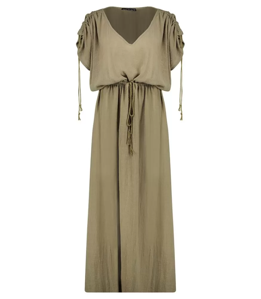 Femme Maison Saint Julien Robe Longue Alexandrie Khaki