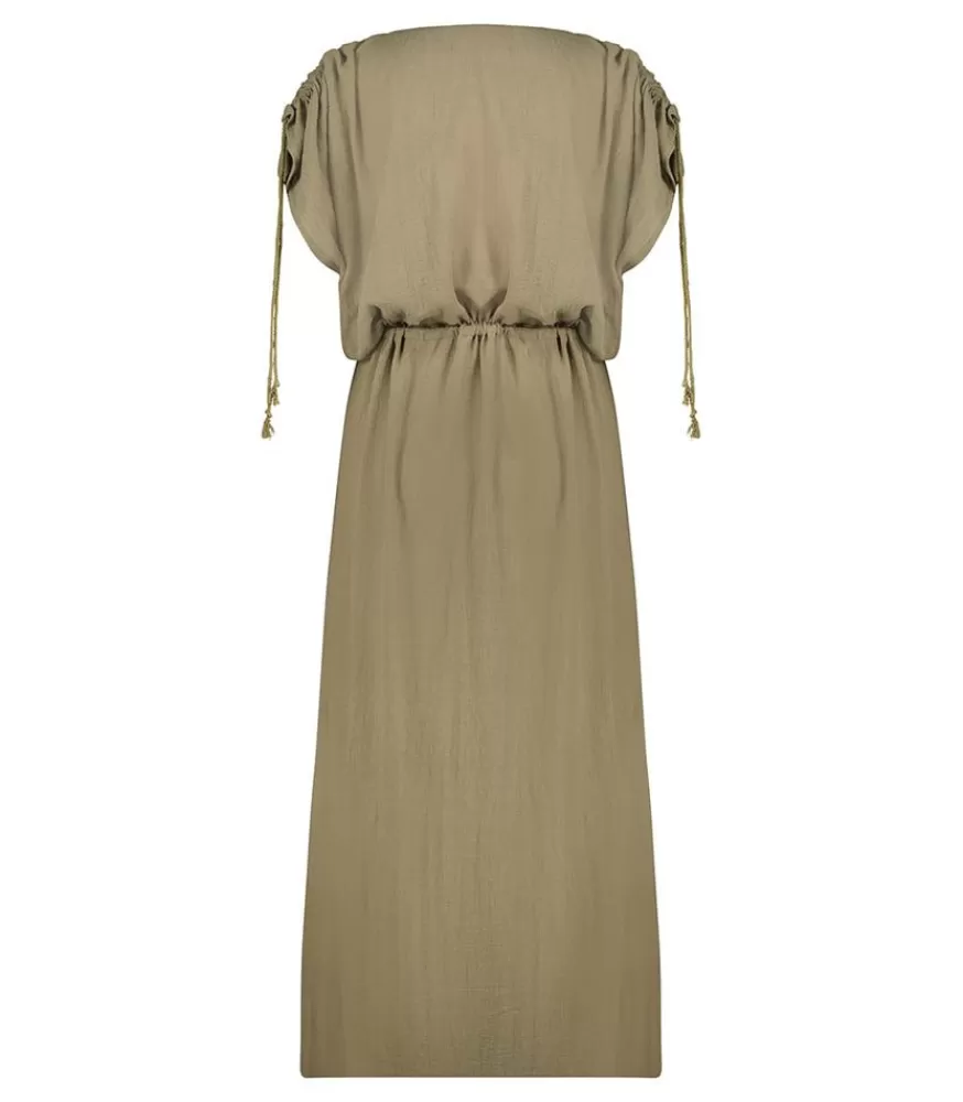 Femme Maison Saint Julien Robe Longue Alexandrie Khaki