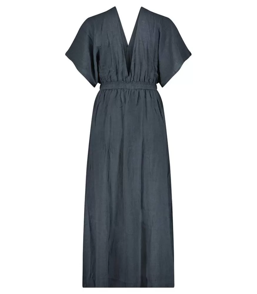 Femme Maison Saint Julien Robe Longue Empire Bleu Marine