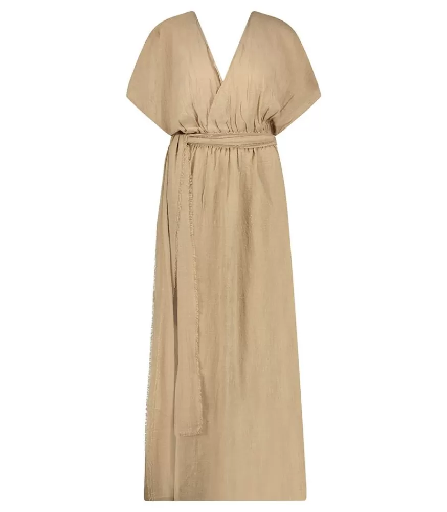 Femme Maison Saint Julien Robe Longue Empire Cafe Latte