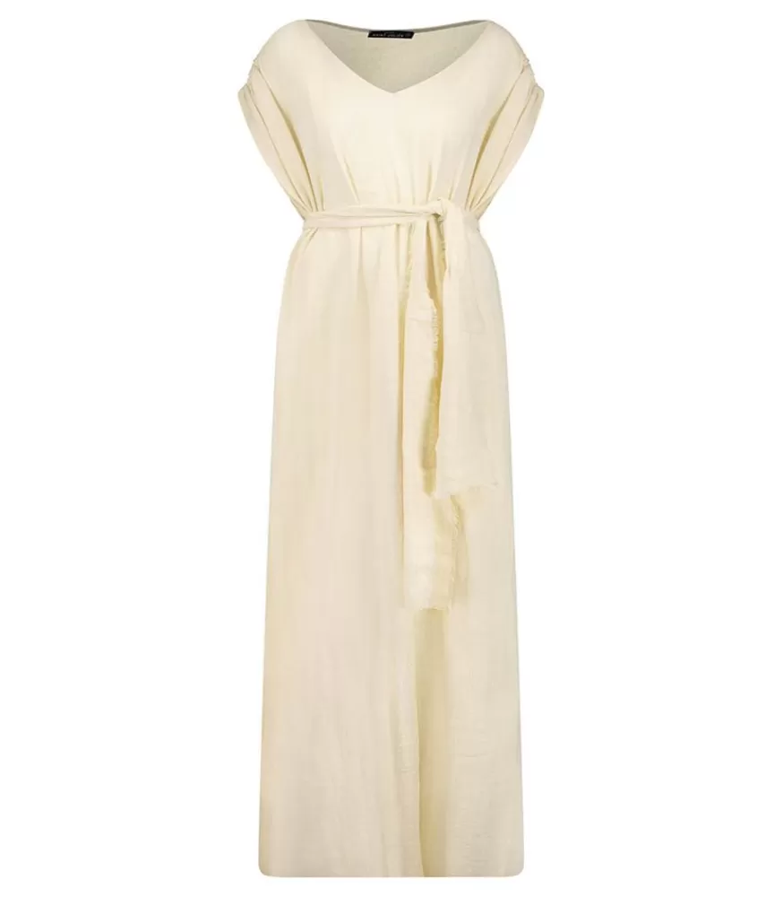 Femme Maison Saint Julien Robe Longue Kaftan Cream