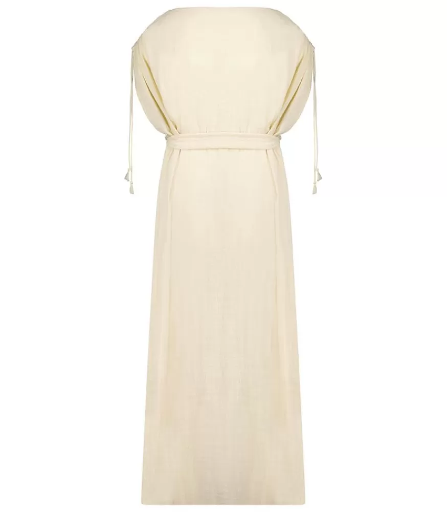 Femme Maison Saint Julien Robe Longue Kaftan Cream