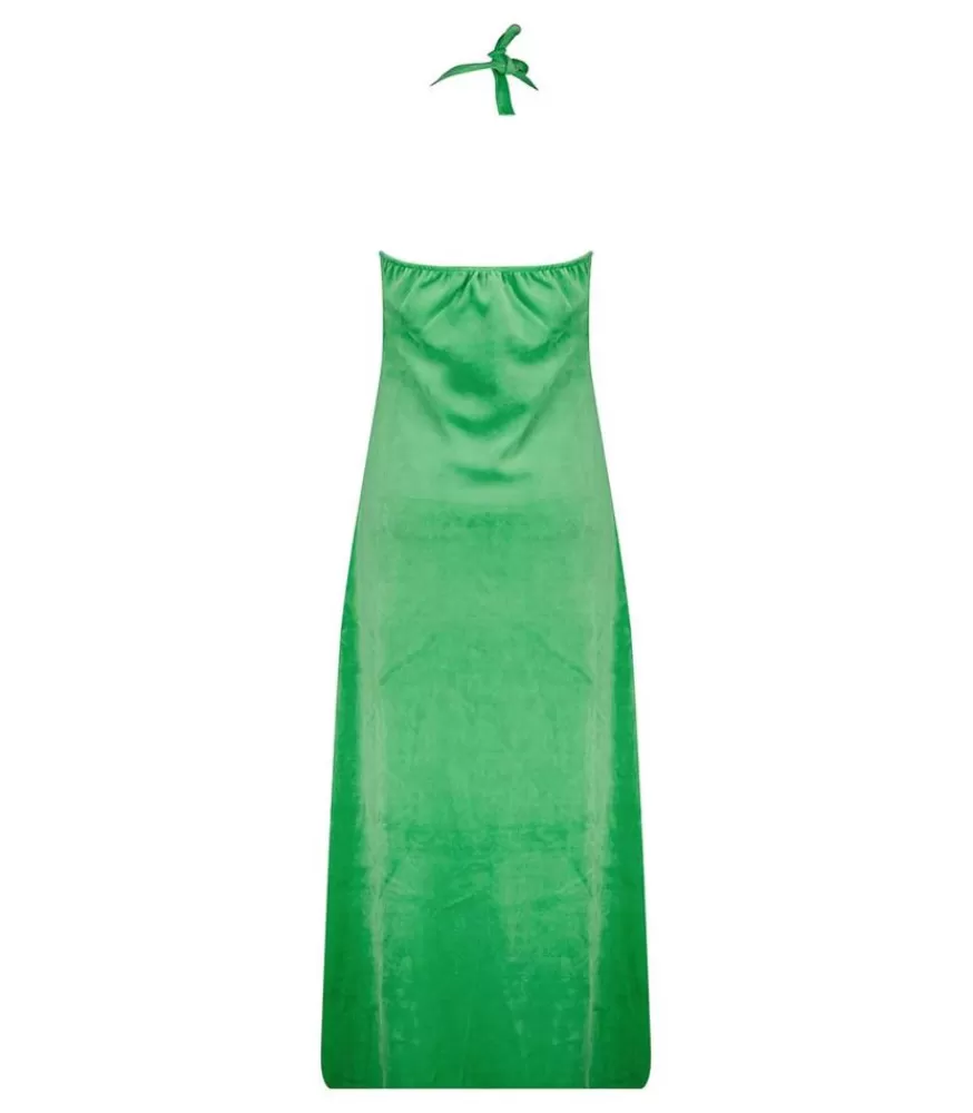 Femme Ma petite plage Robe Mireille Grass Green En Eponge Velours