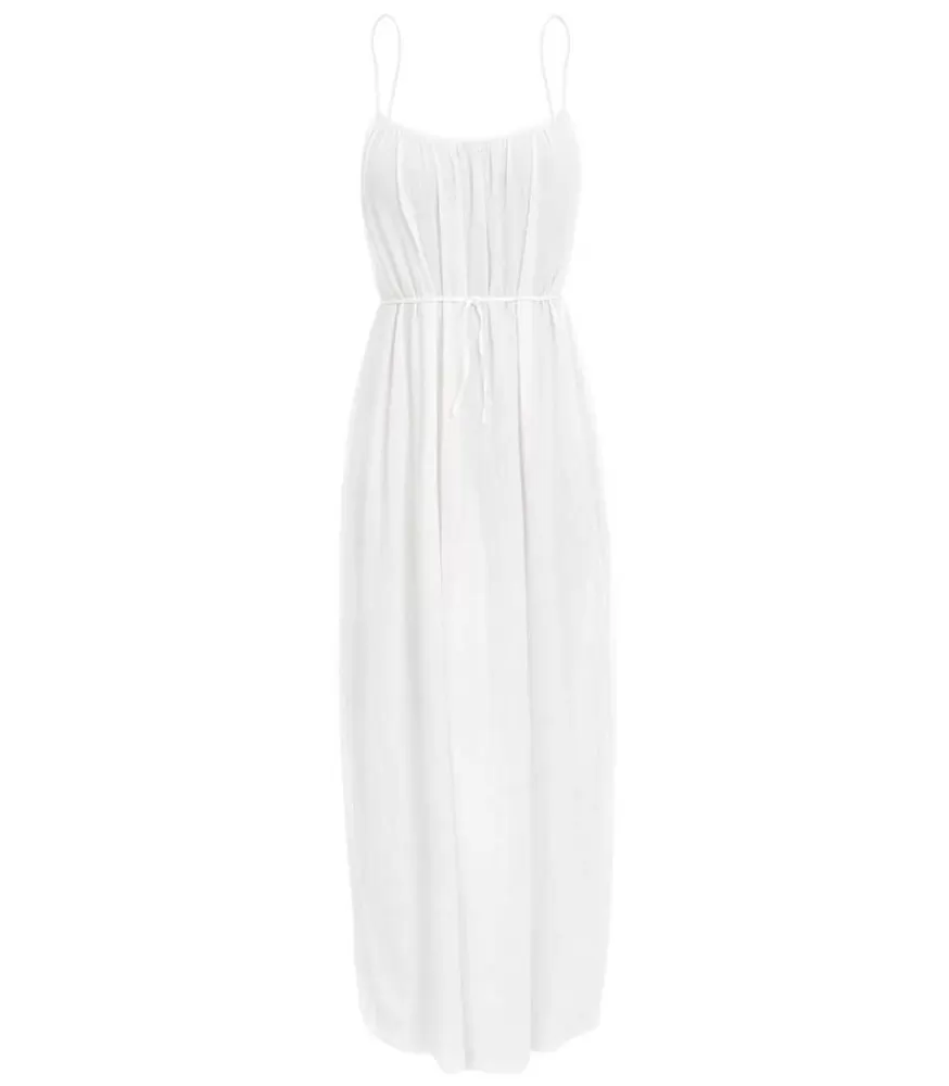 Femme Maison Saint Julien Robe Plissee Palm Beach Blanche