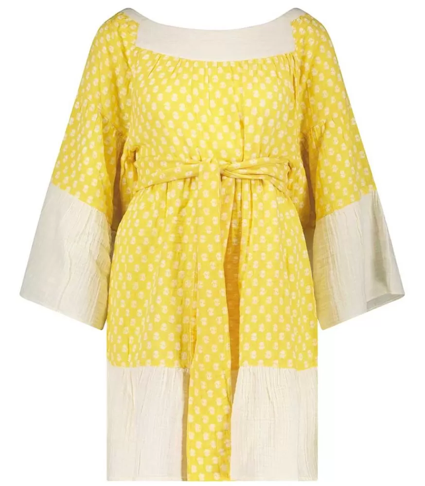 Femme Anaak Robe Talitha Mini Blockprint Colorblock
