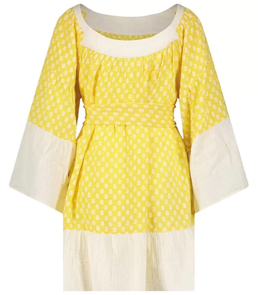 Femme Anaak Robe Talitha Mini Blockprint Colorblock