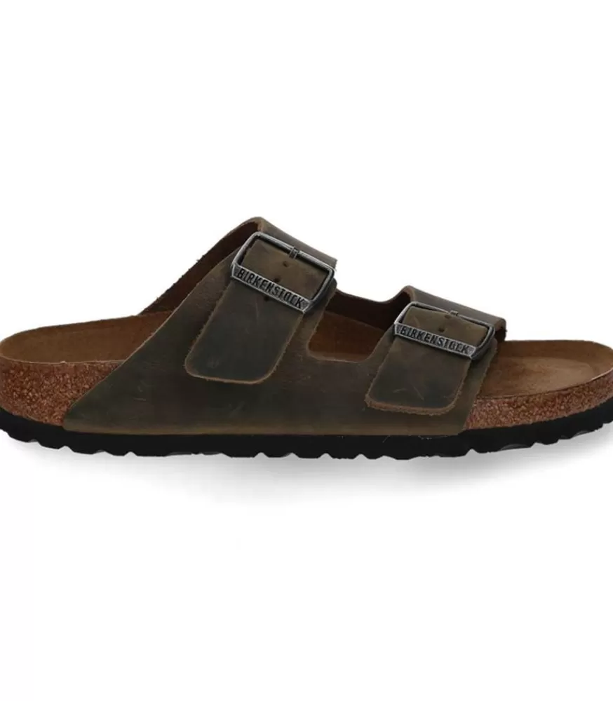 Femme Birkenstock Sandales Arizona Faded Khaki Etroite