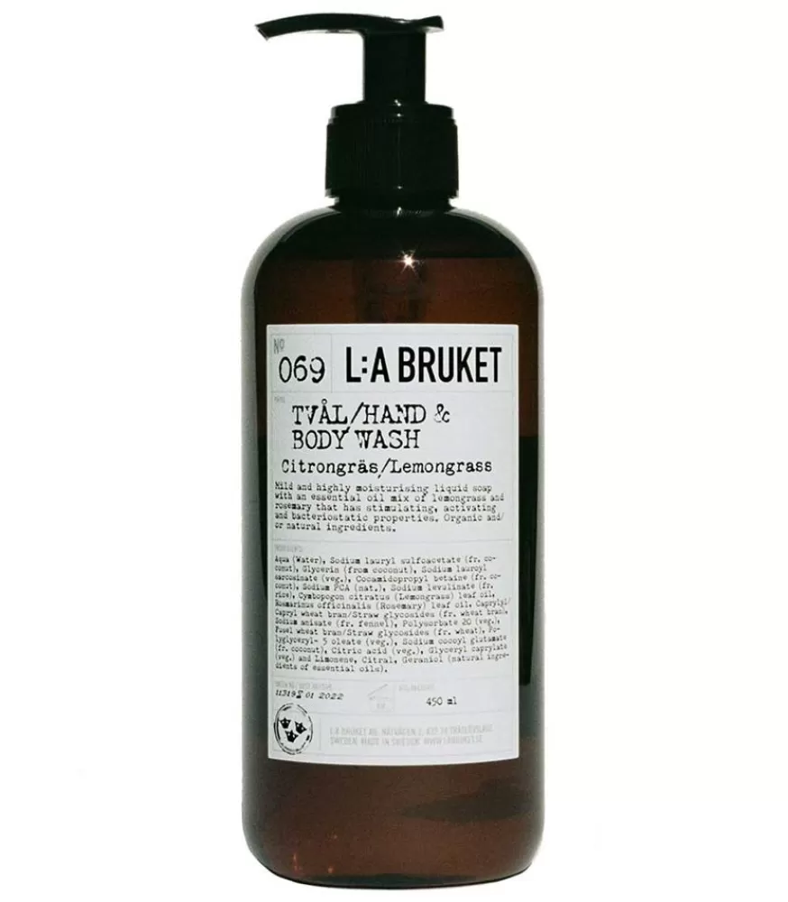 L:a Bruket Savon Liquide Mains Et Corps N°069 Citronnelle 450 Ml