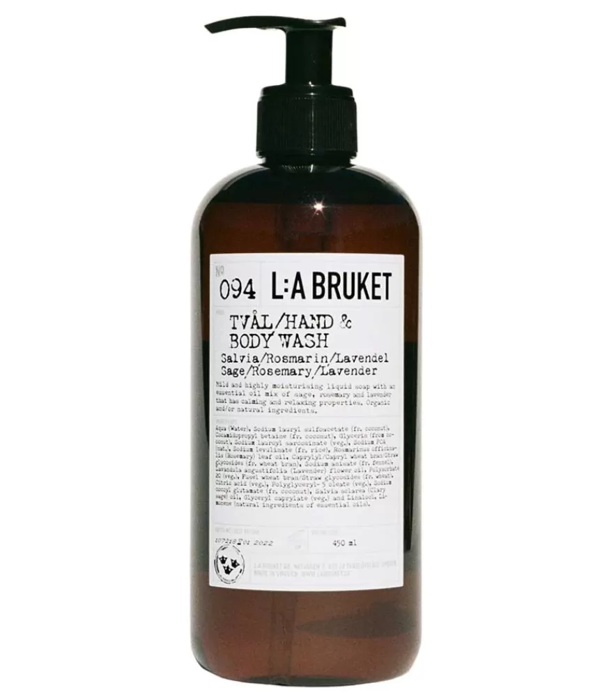 L:a Bruket Savon Liquide Mains Et Corps N°094 Sauge, Romarin Et Lavande 450 Ml