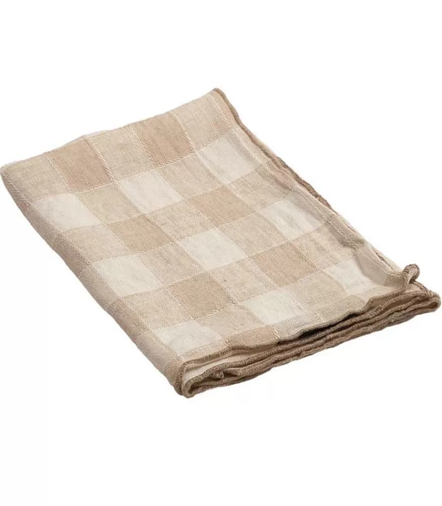 Maison de Vacances Serviette Bourdon Toile Vintage Vichy 43 X 43 Cm
