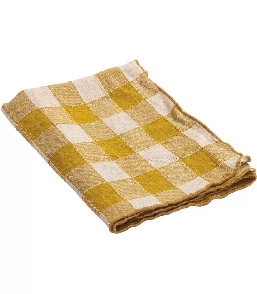Maison de Vacances Serviette Bourdon Toile Vintage Vichy 43 X 43 Cm