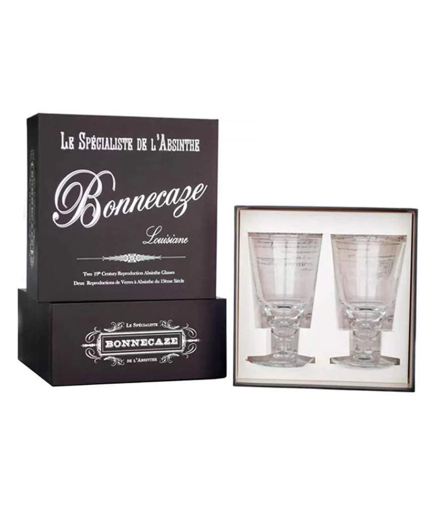 Bonnecaze Set De 2 Verres A Absinthe Traditionnel Pontarlier