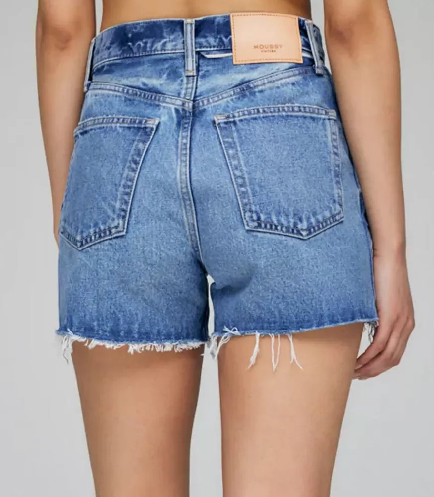 Femme Moussy Vintage Short En Denim Cary A Taille Haute