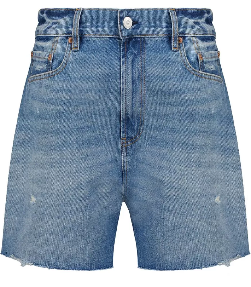 Femme Red Legend Short En Denim Encons Wash