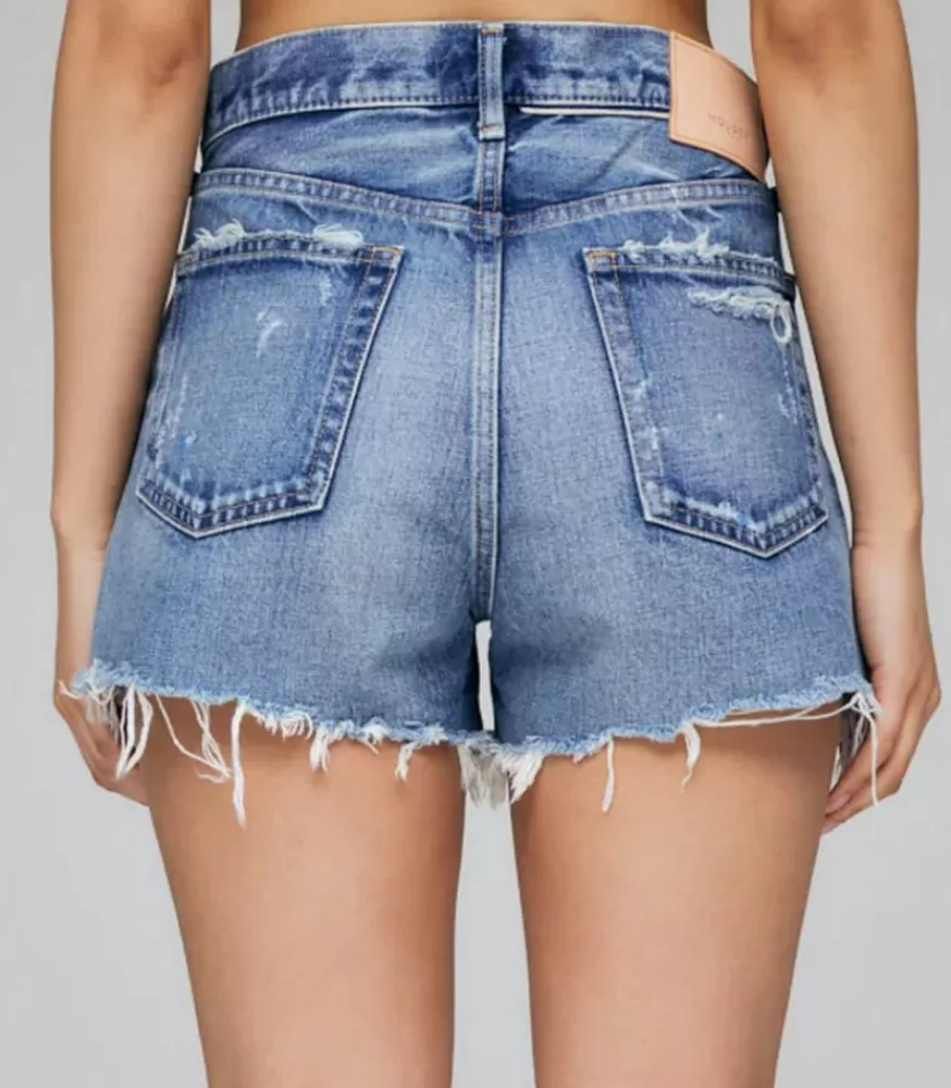 Femme Moussy Vintage Short En Denim Neeses A Taille Haute