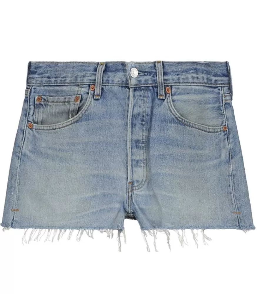 Femme RE/DONE Short En Denim Upcycle Indigo