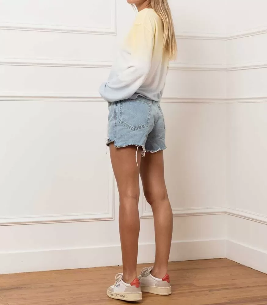 Femme RE/DONE Short En Jean Cutoff Faded Vintage Indigo