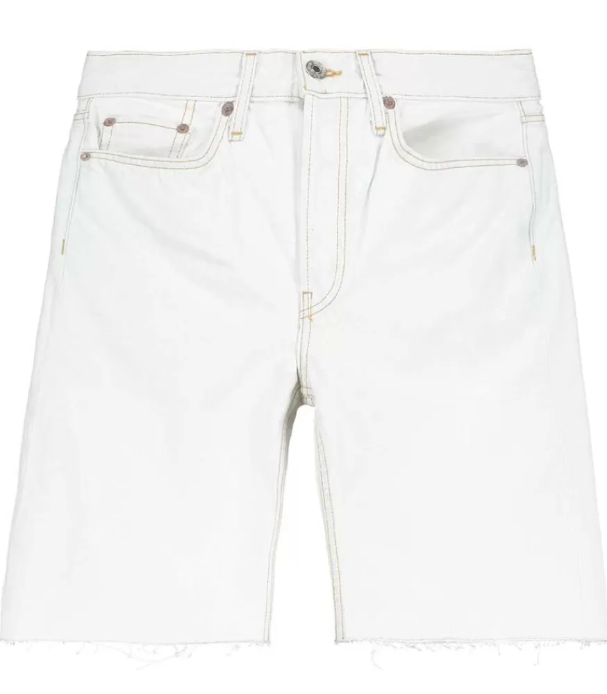 Femme RE/DONE Short Long En Denim Blanc