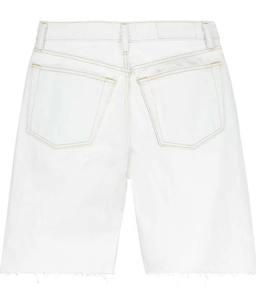 Femme RE/DONE Short Long En Denim Blanc