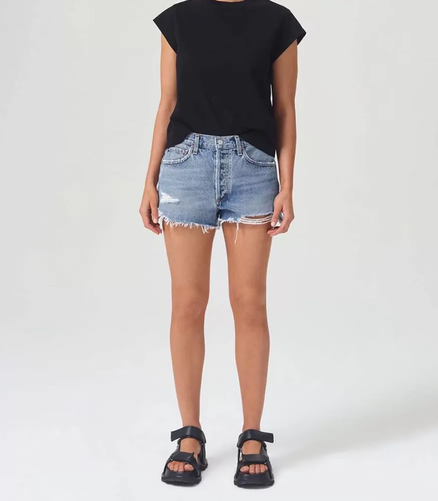 Femme AGOLDE Short Parker Vintage Cut Off In Grudge