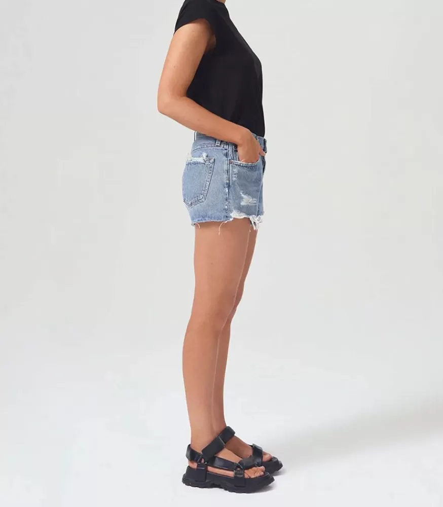Femme AGOLDE Short Parker Vintage Cut Off In Grudge