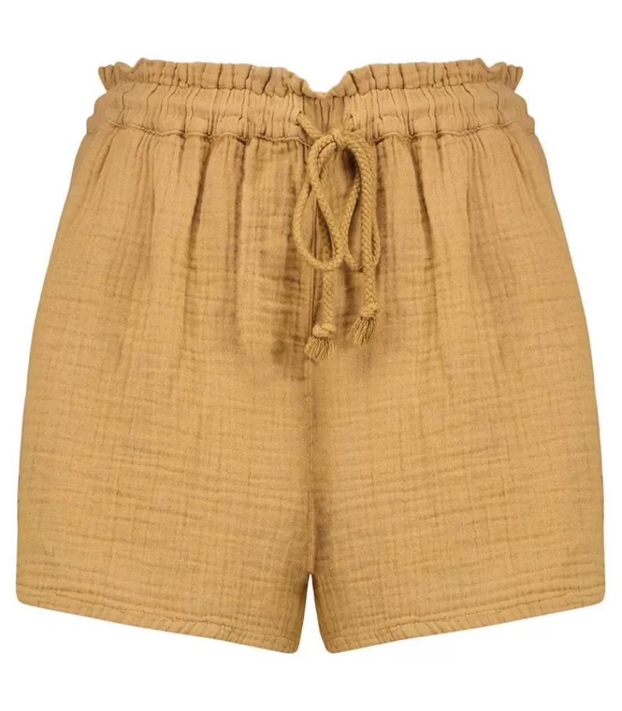 Femme Xirena Short Starla En Gaze De Coton Khaki