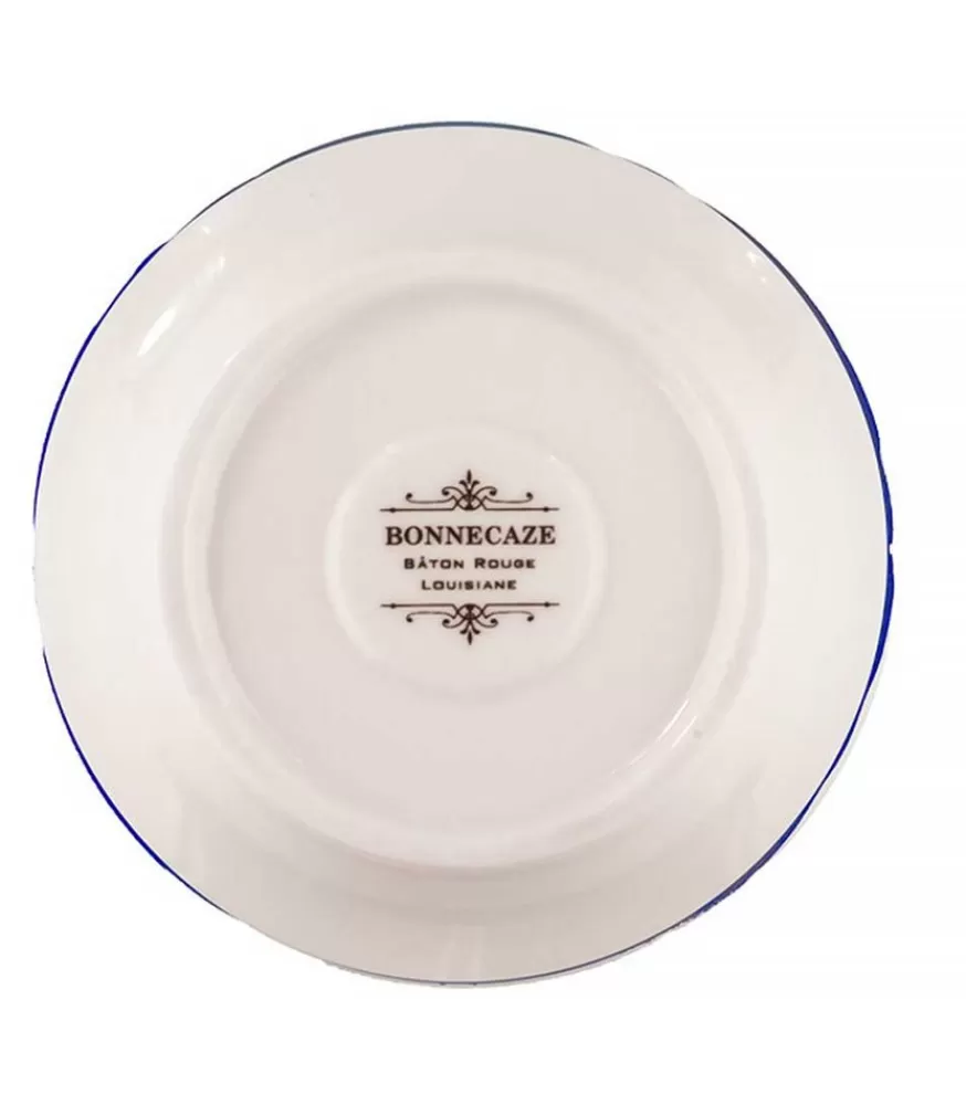 Bonnecaze Soucoupe 3F En Porcelaine A Lignes