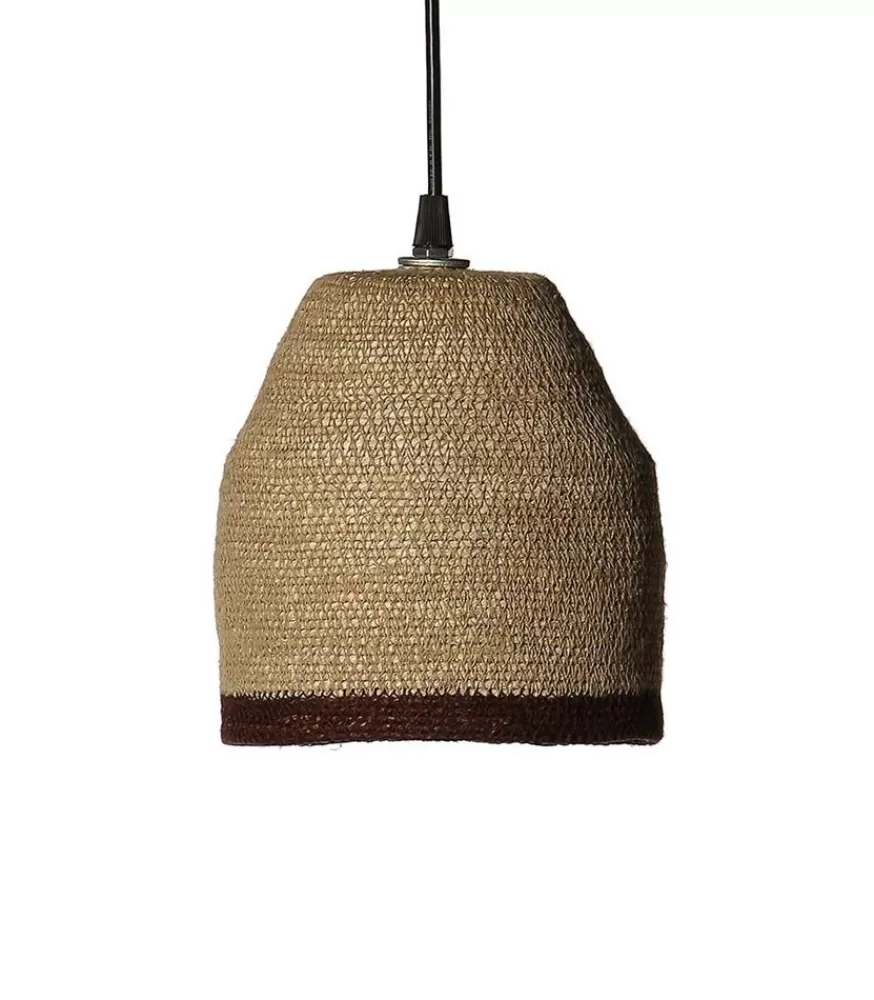 Manufactori Suspension En Jute Beige Boheme Pm Lisere Marron