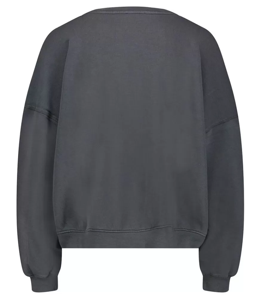 Femme American Vintage Sweat-Shirt Hapylife Carbone Vintage