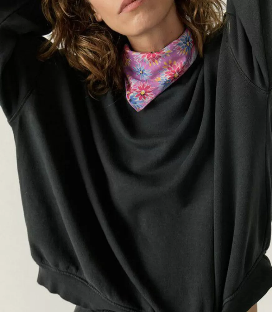 Femme American Vintage Sweat-Shirt Hapylife Carbone Vintage