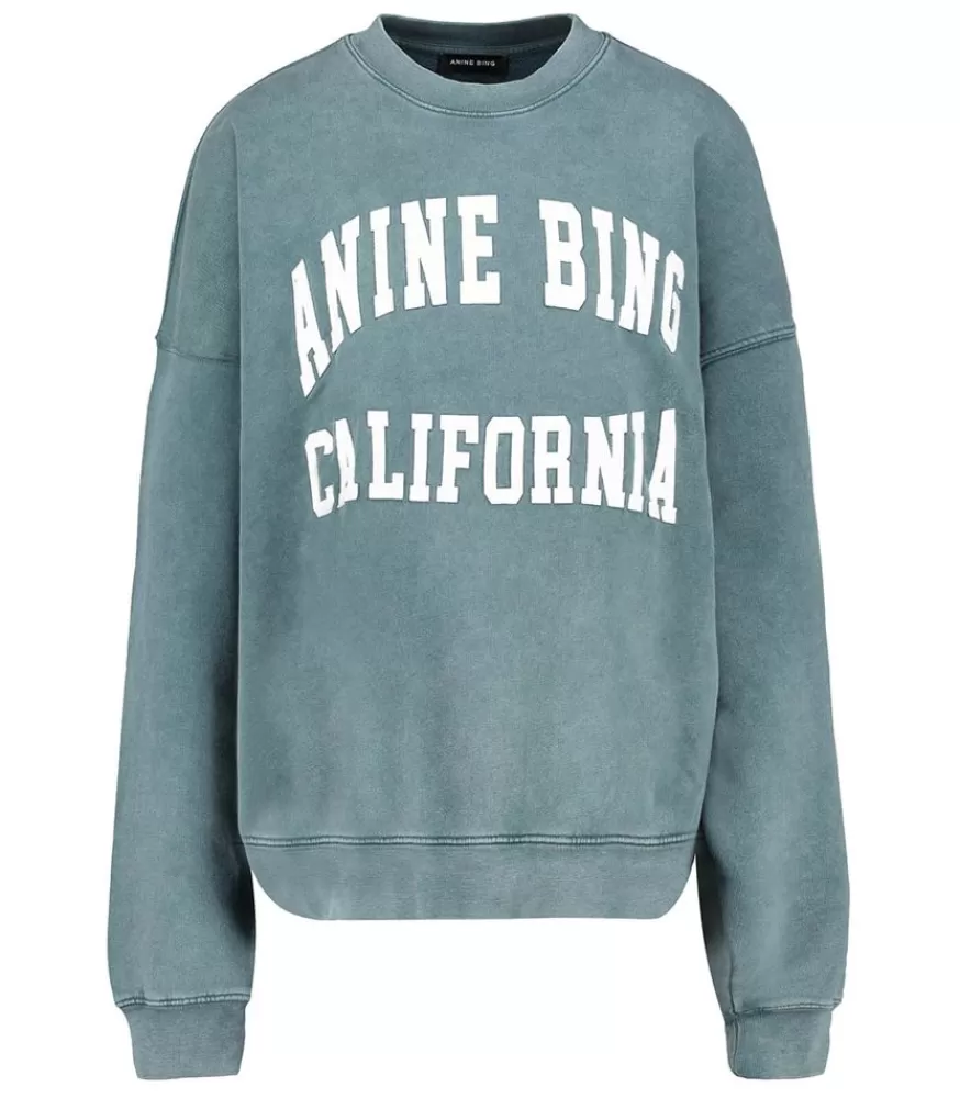 Femme Anine Bing Sweat-Shirt Miles Washed Dark Sage