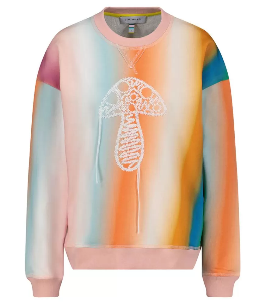 Femme Mira Mikati Sweat-Shirt Ombre Stripe Mushroom