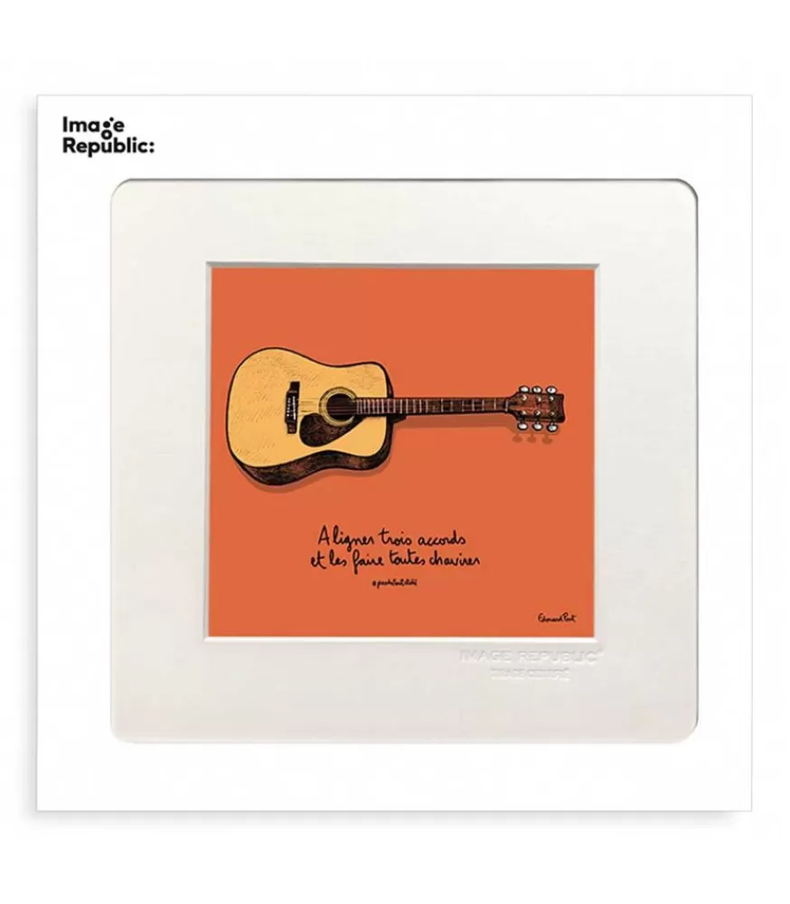 Image Republic Tableau Pas Du Tout Cliche Guitare 22 X 22 Cm