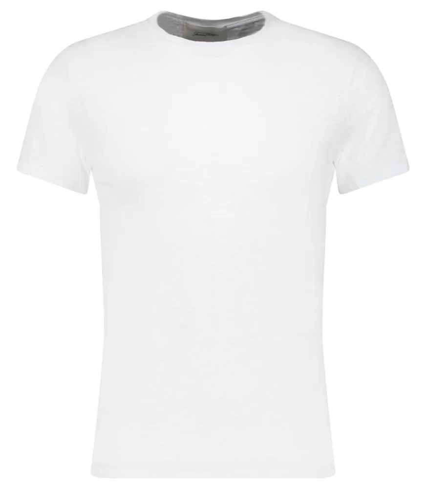 Homme American Vintage Tee-Shirt A Manches Courtes Et Col Rond Homme Bysapick Blanc
