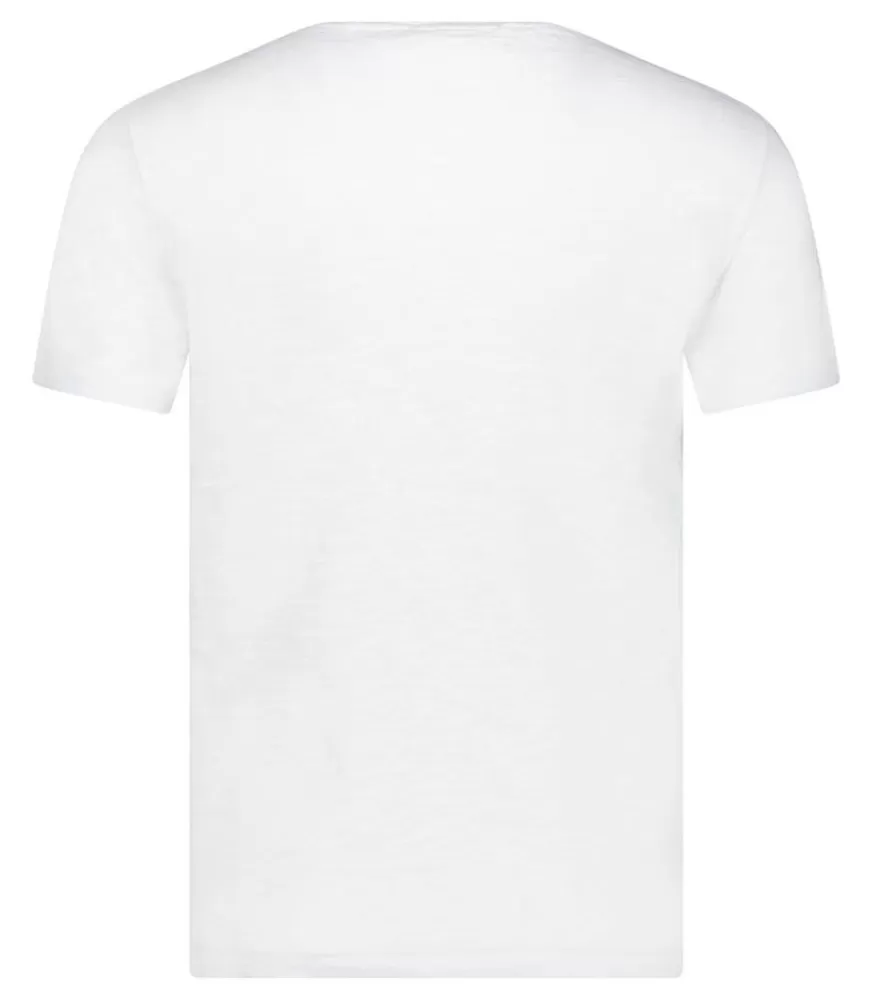 Homme American Vintage Tee-Shirt A Manches Courtes Et Col Rond Homme Bysapick Blanc